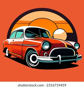 vector illustration of car cartoon