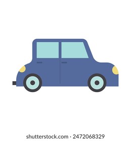 Vector illustration of car in cartoon style