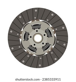 Vector illustration of car clutch disk symbol isolated on white background