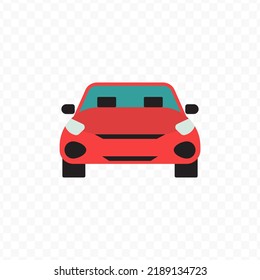 Vector illustration of car. Colored vector for website design .Simple design on transparent background (PNG).