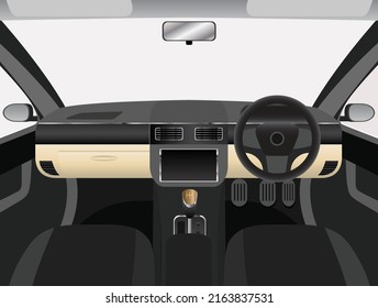 Vector Illustration of Car Dashboard