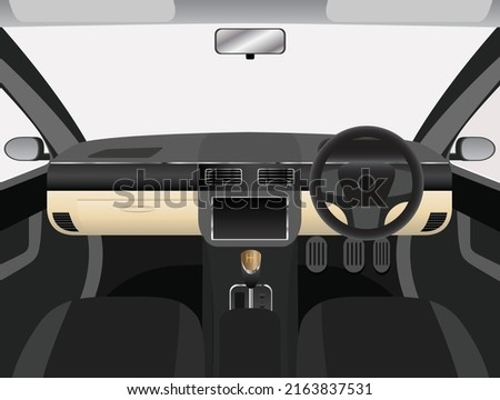 Vector Illustration of Car Dashboard