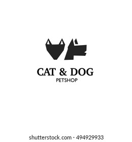 Vector illustration car and dog logotype for petshop