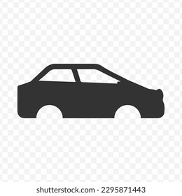 Ilustración vectorial del icono del marco del coche en color oscuro y fondo transparente (png).