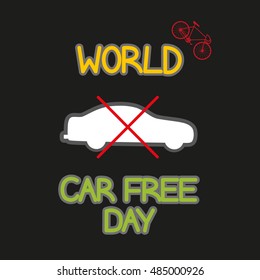 vector illustration Car Free Day