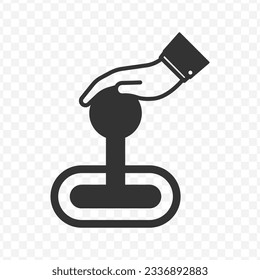 Vector illustration of car gears icon in dark color and transparent background(PNG).