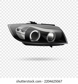 Vector illustration of car headlight block