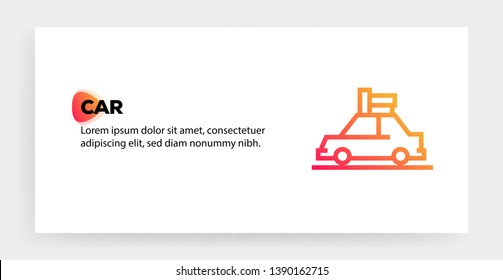 VECTOR ILLUSTRATION AND CAR ICON CONCEPT