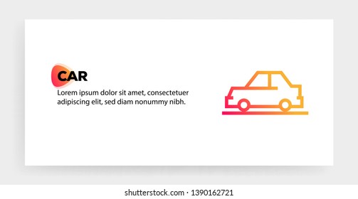 VECTOR ILLUSTRATION AND CAR ICON CONCEPT