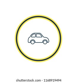 Vector illustration of car icon line. Beautiful transport element also can be used as automobile icon element.