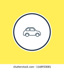 Vector illustration of car icon line. Beautiful carrying element also can be used as automobile icon element.