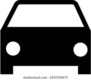 Vector illustration of a car icon. Silhouette of the front of a car. EPS mode