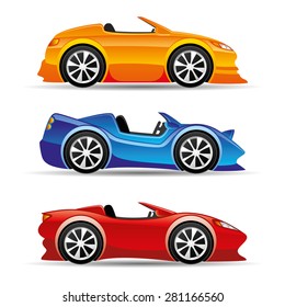 Vector illustration. Car icons.