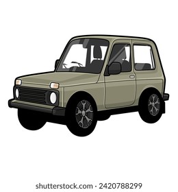 Vector illustration of car isolated for poster,tshirt or etc,car illustration,custom car,cartoon car