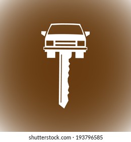 Vector illustration Car key vector simplistic icon