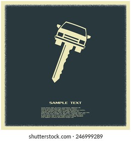  Vector illustration of car keys