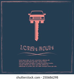  Vector illustration of car keys