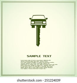  Vector illustration of car keys
