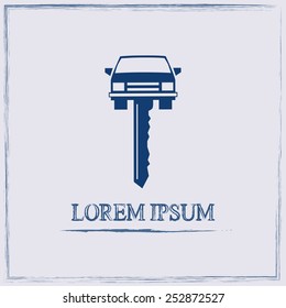  Vector illustration of car keys
