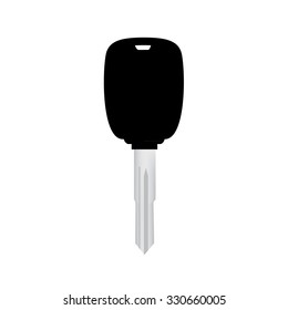 Vector Illustration Of Car Keys  Back View. Realistic Electronic Car Key