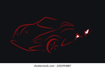 ilustración vectorial del diseño del logotipo del coche