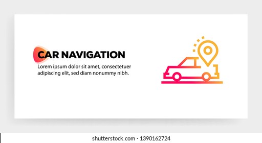 VECTOR ILLUSTRATION AND CAR NAVIGATION ICON CONCEPT