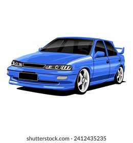 vector illustration of a car, on a white background
