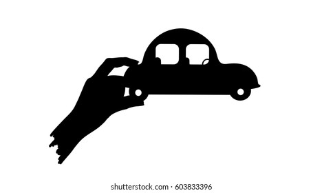 Vector illustration of car on white background.