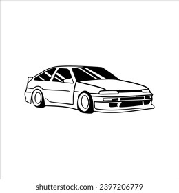 vector illustration of car outline