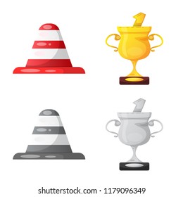 Vector illustration of car and rally logo. Collection of car and race stock vector illustration.