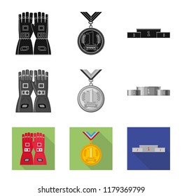 Vector illustration of car and rally logo. Collection of car and race stock symbol for web.