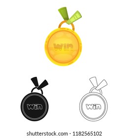 Vector illustration of car and rally logo. Set of car and race stock symbol for web.