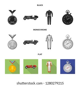 Vector illustration of car and rally logo. Collection of car and race stock vector illustration.
