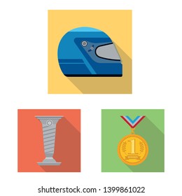 Vector illustration of car and rally logo. Set of car and race stock vector illustration.