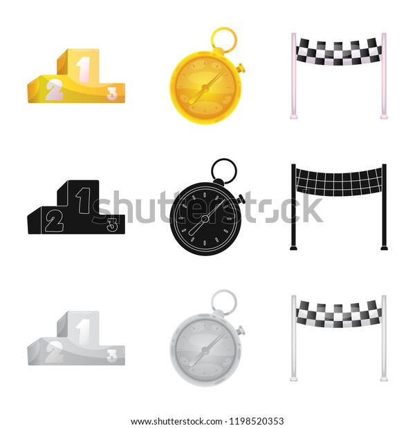 Vector Illustration Car Rally Logo Set Stock Vector (Royalty Free ...