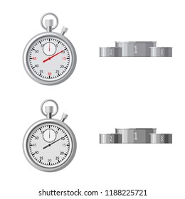 Vector illustration of car and rally sign. Set of car and race stock symbol for web.