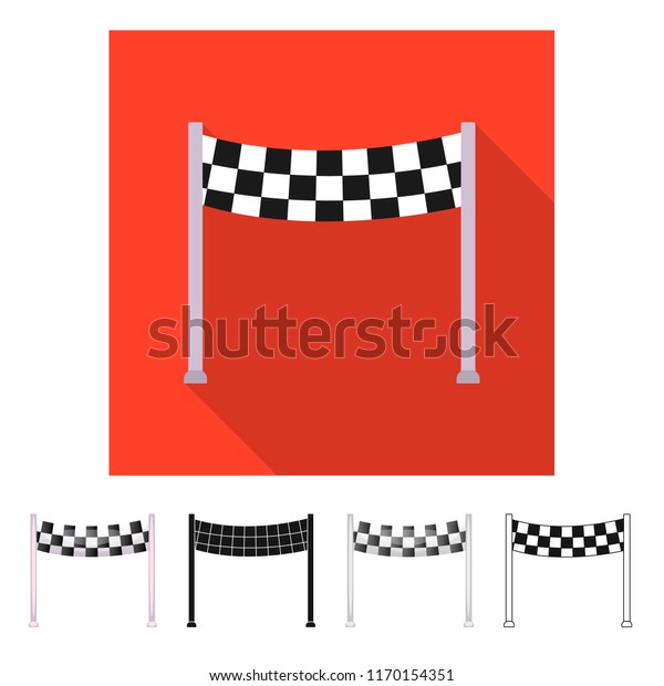Vector illustration of car and rally\
sign. Set of car and race stock vector\
illustration.