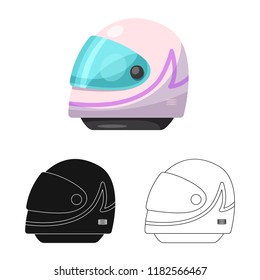 Vector illustration of car and rally symbol. Set of car and race vector icon for stock.