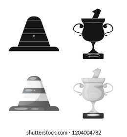 Vector illustration of car and rally symbol. Collection of car and race stock vector illustration.