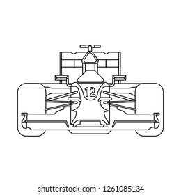 Vector illustration of car and rally symbol. Set of car and race vector icon for stock.