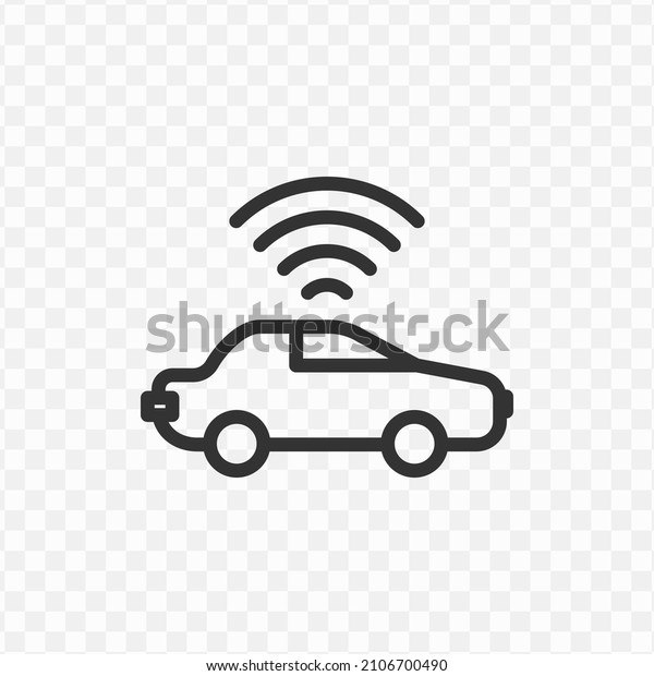 Vector illustration of car signal icon\
in dark color and transparent\
background(png).