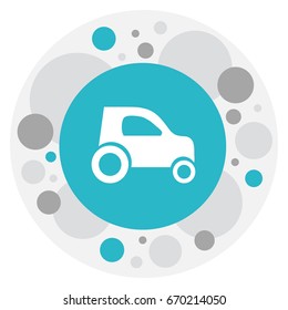 Vector Illustration Of Car Symbol On Hatchback Icon. Premium Quality Isolated Car Element In Trendy Flat Style.