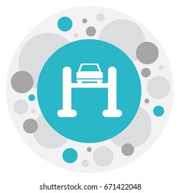 Vector Illustration Of Car Symbol On Transport  Lifting Icon. Premium Quality Isolated Service Element In Trendy Flat Style.
