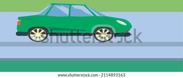vector
illustration of car, transport in
road