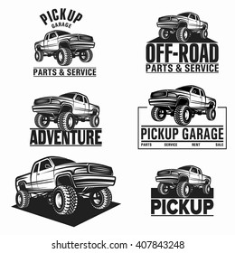 Vector Illustration Car Truck 4x4 Pickup