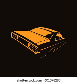 Vector illustration car. two colors