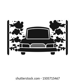 Vector illustration of car and wash icon. Web element of car and water stock vector illustration.