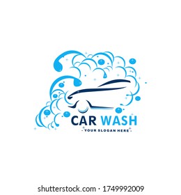 Ilustración vectorial del logotipo de lavado de coches adecuado para emblemas, eslóganes, logotipos de banderas y más
