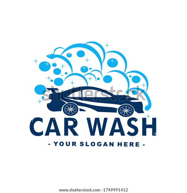 Vector illustration of car wash logo\
suitable for emblems, slogans, banner logos and\
more
