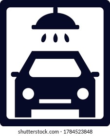 Vector illustration. Car wash small business icon. Without background.
